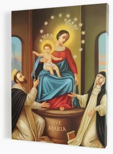 Matka Boża Pompejańska, obraz religijny na płótnie - Ikony i obrazy sakralne - miniaturka - grafika 1