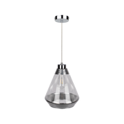 Lampy sufitowe - Britop LAMPA wisząca MISTRAL 15840128 loftowa OPRAWA szklany ZWIS stożek chrom przezroczysty - miniaturka - grafika 1