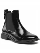 Botki damskie - Czarne botki damskie Nessi 20766 sk��ra p��aski obcas modne r.37 - miniaturka - grafika 1