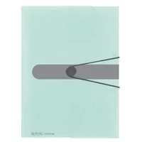 Herlitz  Teczka A4 z gumką PP, transparentna, pastel miętowy - Teczki i skoroszyty - miniaturka - grafika 1