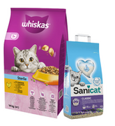 Sucha karma dla kotów - WHISKAS Sterile 14 kg - sucha karma dla dorosłego kota po zabiegu kastracji, z pysznym kurczakiem + SANICAT CLASSIC LAVENDER 10L - miniaturka - grafika 1