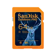 Karty pamięci - SanDisk Outdoors FHD SDXC UHS-I Card - 64GB Single Pack - SDSDUNR-064G-GN6VN - miniaturka - grafika 1