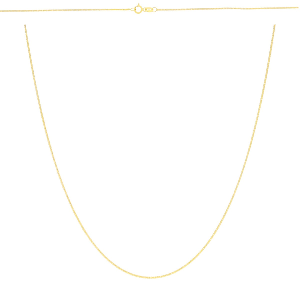 Złoty łańcuszek pełny Lisi ogon 38 cm pr. 585