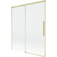 Parawany nawannowe - Mexen Rox parawan nawannowy 2-skrzydłowy rozsuwany 140 x 150 cm, transparent, złoty szczotkowany - 8C9-140-001-55-00 - miniaturka - grafika 1