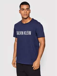Piżamy męskie - T-Shirt 000NM1959E Granatowy Regular Fit - Calvin Klein Underwear - grafika 1
