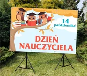 Dekoracje domu - DZIEŃ NAUCZYCIELA 250x150cm - BANER DO SZKOŁY I PRZEDSZKOLA - miniaturka - grafika 1