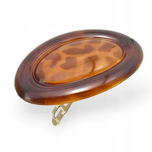 Zapinka do włosów Automatyczna spinka Klamra Brązowa Francuska - Ozdoby do włosów - miniaturka - grafika 1