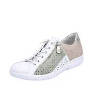 Sneakersy damskie - Rieker Damskie sneakersy L7465, biały, 37 eu - miniaturka - grafika 1