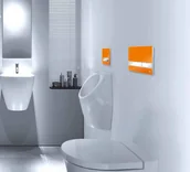 Przyciski spłukujące - Jomo Exclusive 2.2 Przycisk WC szkło biały mat/chrom połysk 167-42001180-00 - miniaturka - grafika 1