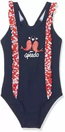 Stroje kąpielowe - Speedo dziewczęcy kostium kąpielowy z falbanką Splashmaster Navy/Risk Red 3 Years 811733C889 - miniaturka - grafika 1
