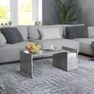 Ławy i stoliki kawowe - VidaXL Stolik kawowy, betonowy szary, 90x45x35 cm, płyta wiórowa - miniaturka - grafika 1