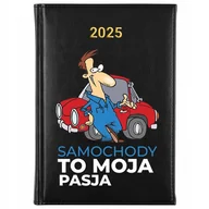 Notesy i bloczki - KALENDARZ TERMINARZ CZARNY NOTES Dzienny A5 2025 Prezent MECHANIK WZORY - miniaturka - grafika 1