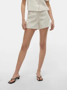 Vero Moda Szorty "Florence" w kolorze kremowym - Spodenki damskie - miniaturka - grafika 1