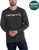 Koszulki męskie - Carhartt Koszulka Carhartt EMEA Signature L/S Carbon - miniaturka - grafika 1