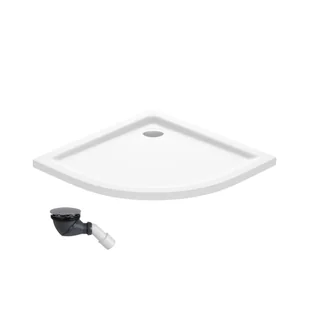 Brodzik półokrągły Cersanit Tako 90X4 cm syfon w zestawie S204-043 - Brodziki prysznicowe - miniaturka - grafika 1