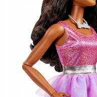 Lalki dla dziewczynek - LALKA BARBIE DUŻA LALKA BARBIE 71 cm w różowej sukience HJY03 - miniaturka - grafika 1