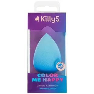 KillyS Color Me Happy gąbeczka 3D do makijażu Niebieska - Gąbeczki do makijażu - miniaturka - grafika 1