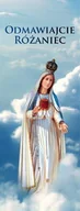 Ikony i obrazy sakralne - Baner na Różaniec "Odmawiajcie Różaniec!" 50x130 cm - miniaturka - grafika 1