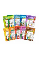 Kolorowanki, wyklejanki - Kolorowanka ze szlaczkiem - zestaw 10szt - miniaturka - grafika 1