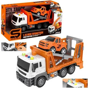 Auto Samochód Laweta Pomoc Drogowa Holownik Dźwięk Światła Zabawkowy pojazd - Samochody i pojazdy dla dzieci - miniaturka - grafika 1