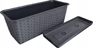 Prosperplast RATOLLA CASE P Doniczka 39,1x17,3x15cm antracyt ISR400P - Donice - miniaturka - grafika 1