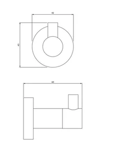 Omnires Modern Project haczyk pojedynczy miedź MP60110CP - Wieszaki łazienkowe - miniaturka - grafika 1