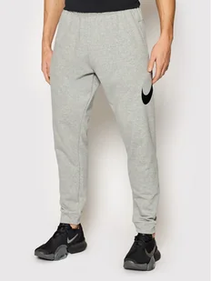 Nike Spodnie dresowe Dri-Fit CU6775 Szary Regular Fit - Spodnie sportowe męskie - miniaturka - grafika 1