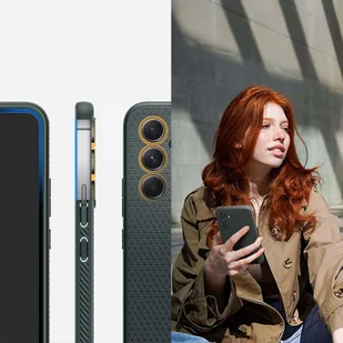 Etui na telefon Spigen Liquid Air obudowa pancerne do Samsung Galaxy A54 5G Abyss Green + Szkło - Etui i futerały do telefonów - miniaturka - grafika 6