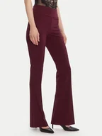 Spodnie damskie - Rinascimento Spodnie materiałowe CFC0125318003 Bordowy Flare Fit - miniaturka - grafika 1