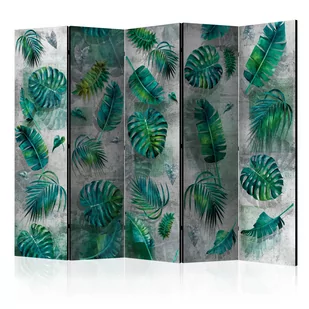 Parawan 5-częściowy - Modernistyczna dżungla II [Room Dividers] (rozmiar 225x172) - Parawany - miniaturka - grafika 1