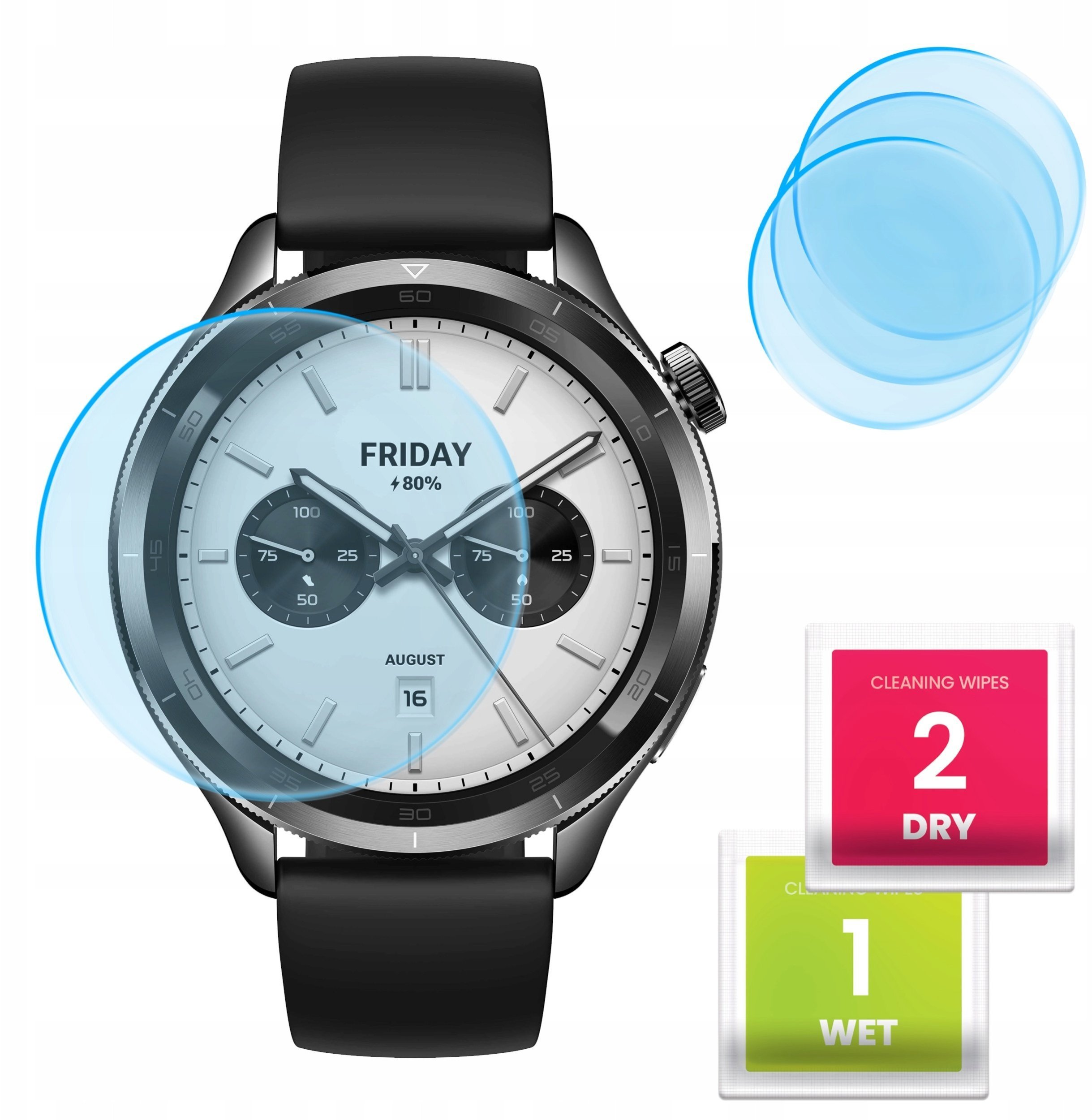 3-PAK Szkło Hybrydowe do Xiaomi Watch S4 Szkiełko, Ochronne, Odporne, 9H