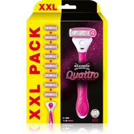 Maszynki do golenia i wkłady - Wilkinson Quattro For Women maszynka do golenia z wymiennymi wkładami dla kobiet + 8 wkładów - miniaturka - grafika 1