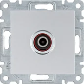 Gniazdka elektryczne - Hager Gniazdo antenowe TV końcowe LUMINA - srebrny mat - miniaturka - grafika 1