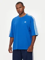 Koszulki męskie - adidas T-Shirt adicolor IZ2481 Niebieski Oversize - miniaturka - grafika 1
