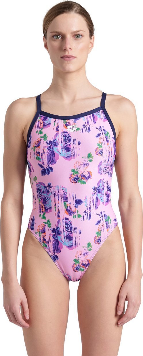 Arena Damski Strój kąpielowy WOMEN'S ARENA ROSE TEXTURE SWIMSUIT XCROSS BACK