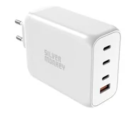 Ładowarki do telefonów - Silver Monkey Ładowarka sieciowa GaN 200W USB-C PD + USB 3.0 QC W - miniaturka - grafika 1