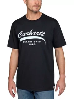 Koszulki sportowe męskie - Koszulka męska T-shirt Carhartt Heavyweight Graphic czarny - grafika 1
