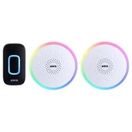 Systemy inteligentnych domów - Dzwonek bezprzewodowy EURA WDP-42A3v2RWB (2 odbiorniki) - miniaturka - grafika 1