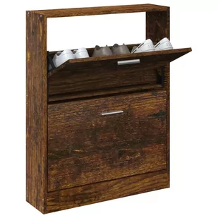 Lumarko Półka na buty, przydymiony dąb, 59x17x81 cm - Szafki na buty - miniaturka - grafika 4