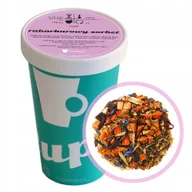 Herbata - Sypana herbata owocowa RABARBAROWY SORBET jabłka rabarbar 150g premium - herbata liściasta sypana mieszanka napar susz - miniaturka - grafika 1