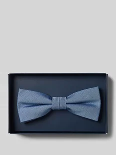 Mucha z jedwabiu z fakturowanym wzorem - Krawaty i muchy męskie - miniaturka - grafika 1