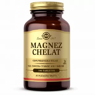Solgar Magnez Chelat 100 Tabletek - Witaminy i minerały - miniaturka - grafika 1