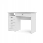 Biurka dla dzieci - Biurko białe z szufladą na klucz szkolne komputerowe do pracy Function - miniaturka - grafika 1