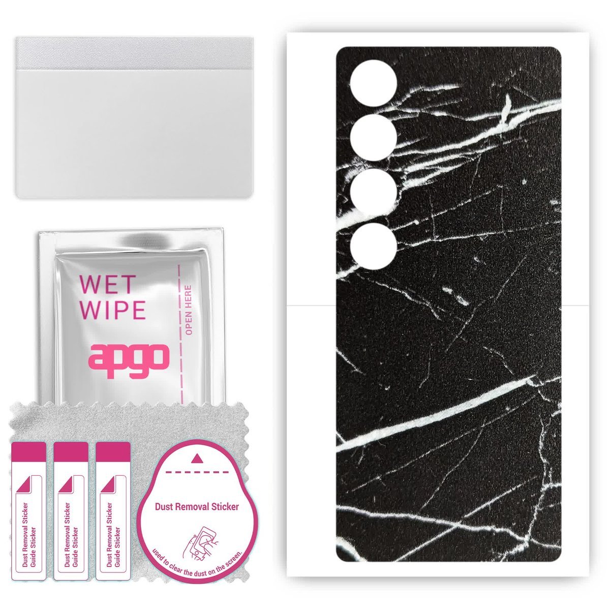 Folia naklejka skórka strukturalna na TYŁ do Meizu 21 Pro - Marmur Ciemny - apgo SKINS