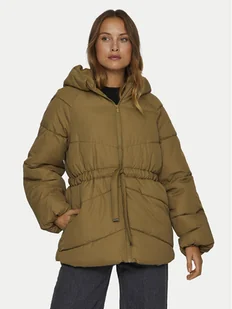 Vila Kurtka zimowa Bumble 14098374 Brązowy Loose Fit - Kurtki damskie - miniaturka - grafika 1