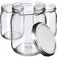 Pojemniki kuchenne - Słoiki Senna 540ml 8 szt. 82mm + wieczka srebrne - miniaturka - grafika 1