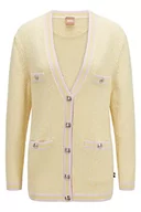 Swetry damskie - BOSS Damski sweter z kardiganem C_Folonia Cardigan Sweater, Open Miscellaneous, XL - miniaturka - grafika 1