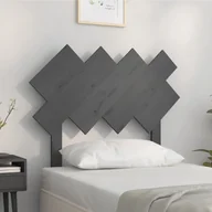 Inne meble do sypialni - Lumarko Wezgłowie łóżka, szare, 92x3x81 cm, lite drewno sosnowe - miniaturka - grafika 1