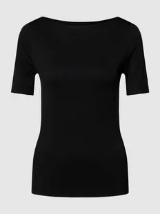 T-shirt z dekoltem w łódkę model ‘PANDA’ - Koszulki i topy damskie - miniaturka - grafika 1