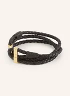 Bransoletki - Tom Ford Bransoletka Skórzana schwarz - miniaturka - grafika 1